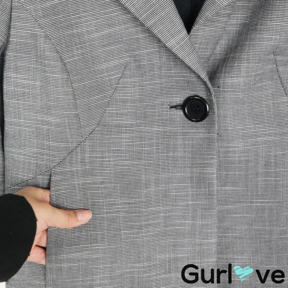 Louben Petite 8 Gray One Button Jacket - Picture 5 of 6